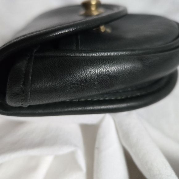 Rare Authentic Vintage Coach Mini Belt Bag in Dark Forest Green - Picture 7 of 8